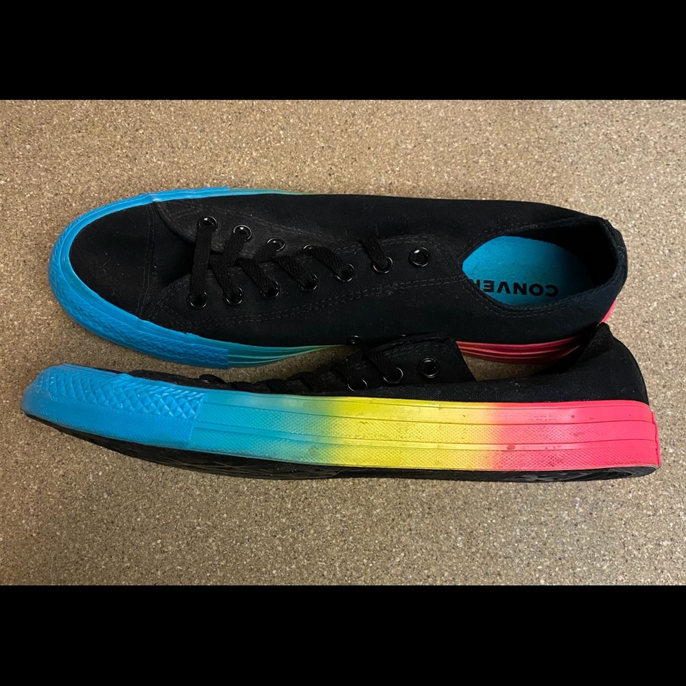 Converse Chuck Taylor All Star Black and Rainbow Size 11.5 Mens